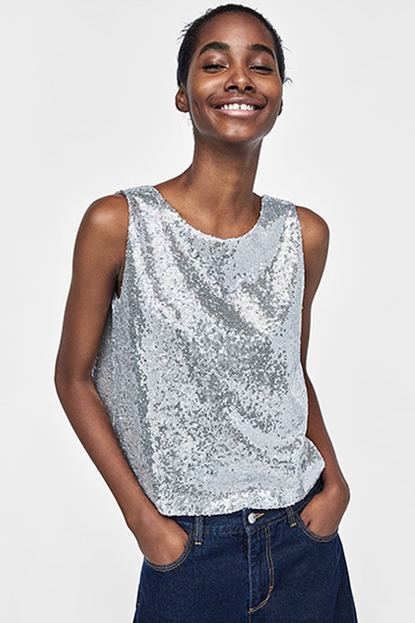 Top With Sequins from Zara