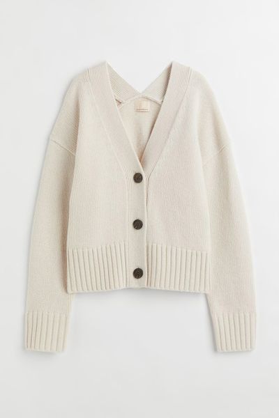 Knitted Wool Cardigan from H&M