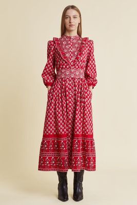 Red Mix Print Dress from Albaray