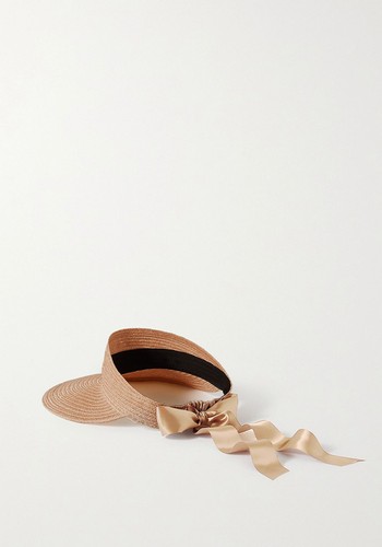 Ricky Satin-Trimmed Hemp-Blend Visor from Eugenia Kim