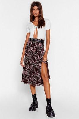 Grow the Difference Floral Midi Skirt