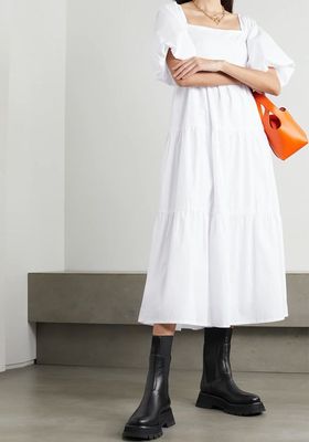 Kiona Tiered Cotton-Poplin Midi Dress from Faithfull The Brand