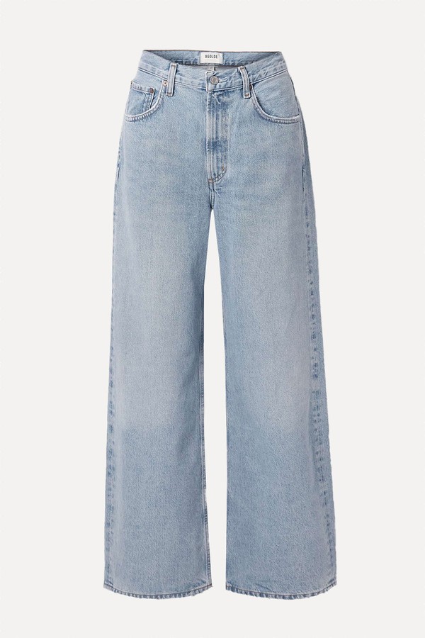 Low Curve Mid-Rise Wide-Leg Jeans from Agolde