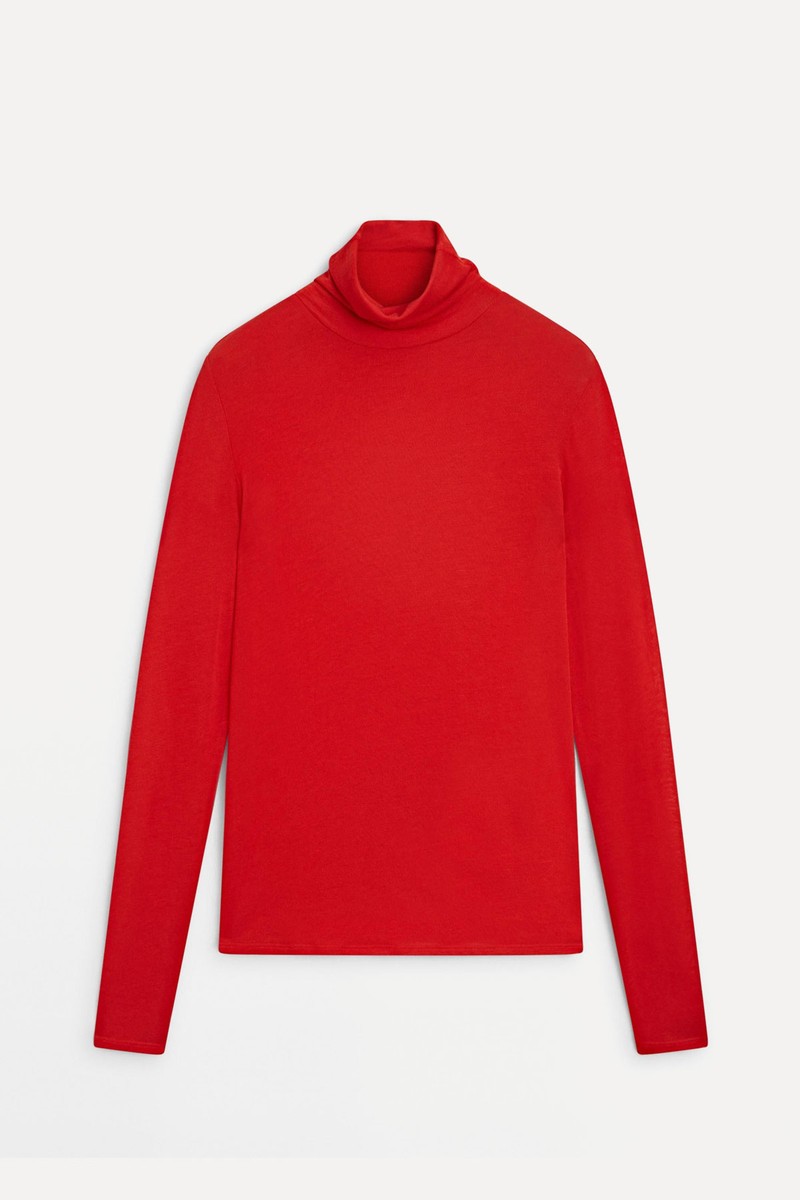 Long Sleeve Lyocell Blend Top from Massimo Dutti