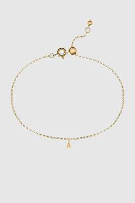 Initial Anklet from Aurum & Grey