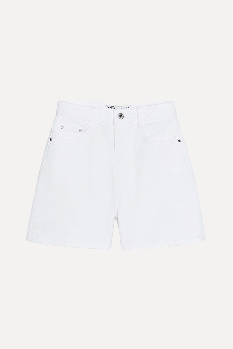 Mom-Fit High-Waist Shorts