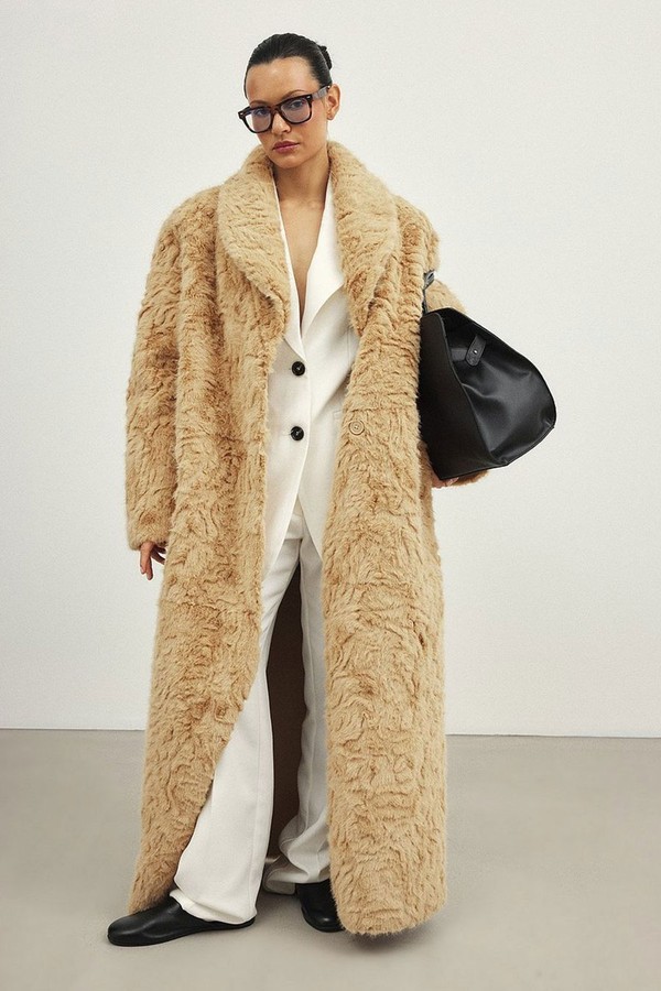 Faux Fur Oversized Long Coat from NA-KD
