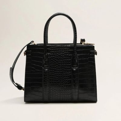 Croc-Effect Tote Bag from Mango