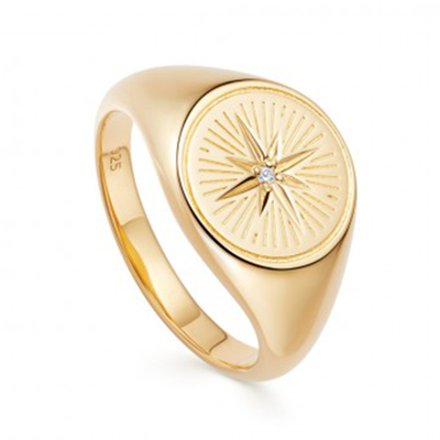 Celestial Compass Signet Ring from Astley Clarke