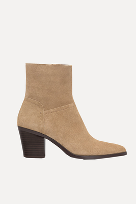 Suede Rustic-Style Ankle Boots from Stradivarius