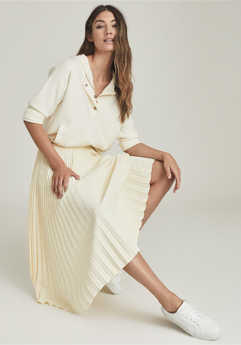 Molly Pleated Midi Skirt 