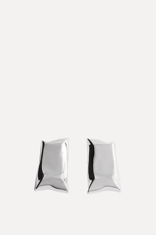 Irregular Metallic Earrings from  Mango