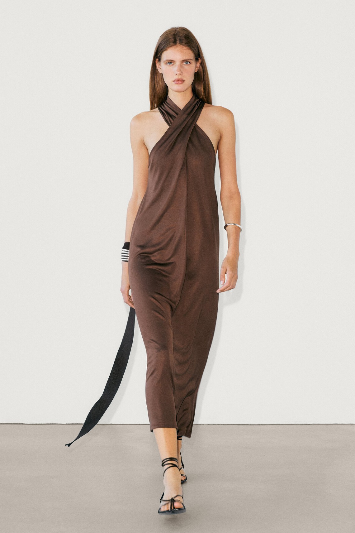 Crossover Halterneck Dress  from Massimo Dutti