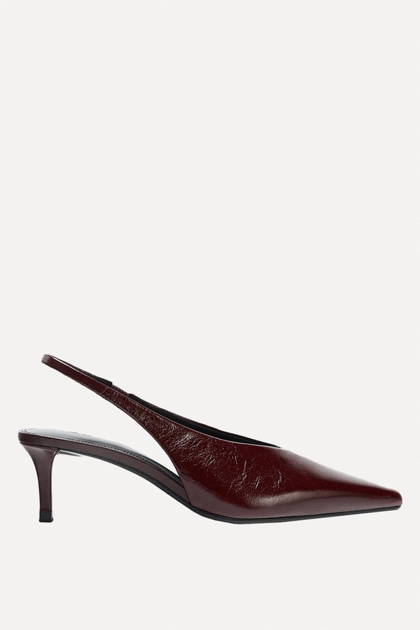 Leather Slingback Shoes  from   Zara 