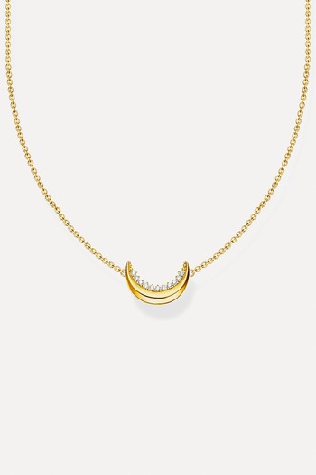 Gold-Plated Necklace With Pendant Moon Romance