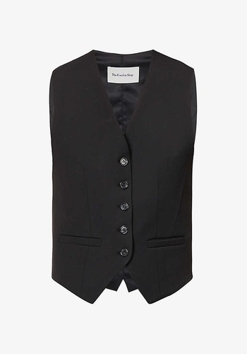 Gelso V-Neck Woven Waistcoat from Frankie Shop