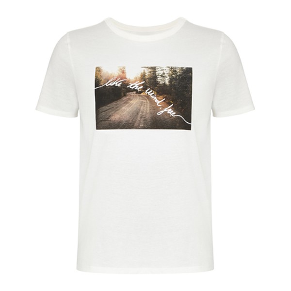 Pure Cotton Slogan Straight Fit T-Shirt