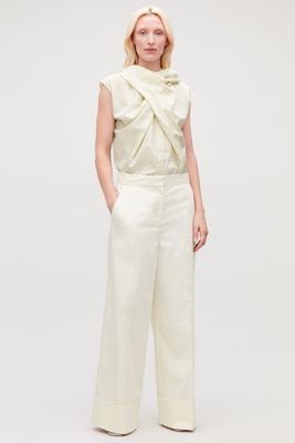Wide-Leg Cotton Organic Trousers from Cos