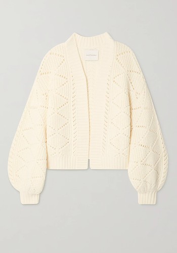 Pointelle-Knit Merino Wool Cardigan from King & Tuckfield