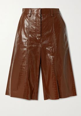 Ivgenya Croc-Effect Leather Shorts from Dodo Bar Or