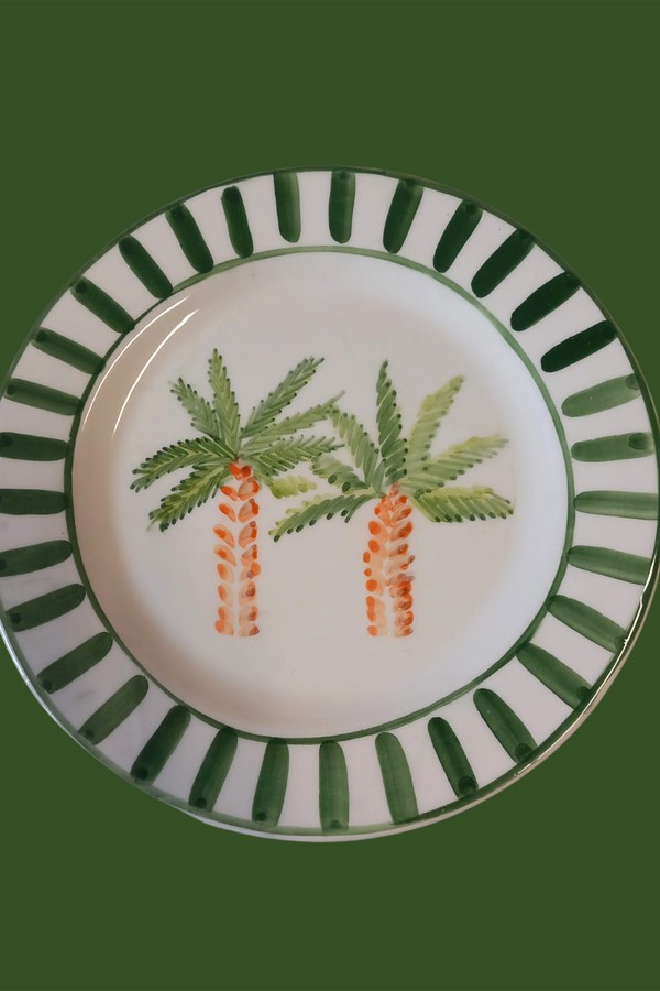 Ceramic Marrakech Palm Trees Plate Set from Sveva's Home 