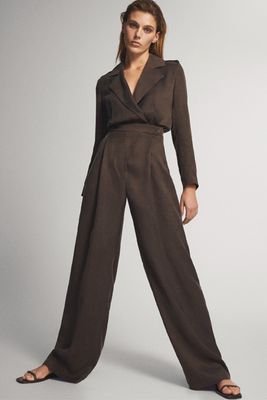 Flowing Cupro Jumpsuit from Massimo Dutti