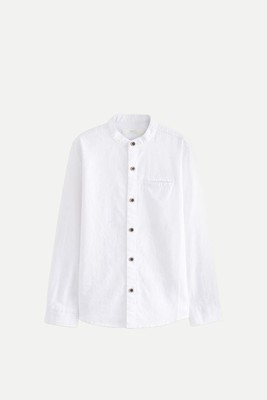 Grandad Collar Long Sleeve Shirt