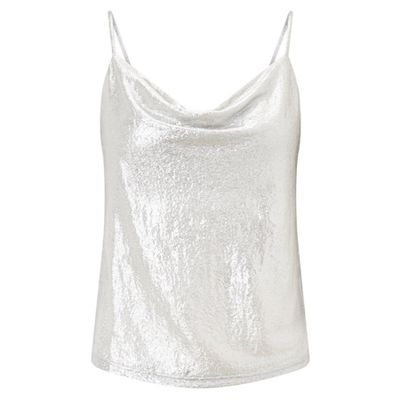 Silver Cowl Cami from Miss Selfridge