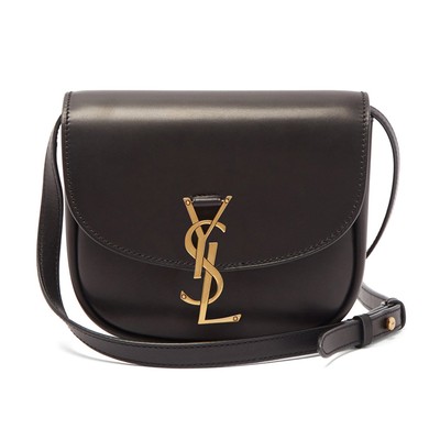 Kaia YSL-Plaque Leather Cross-Body Bag from Saint Laurent