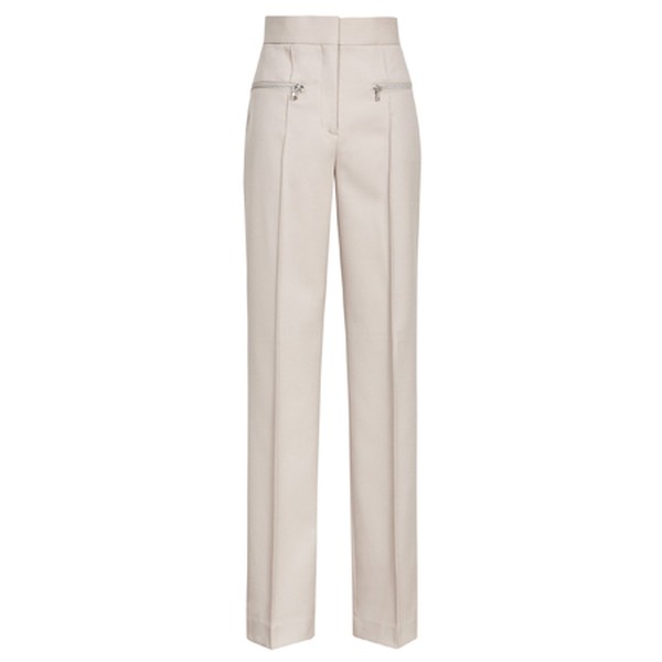 Zip Detail Wide Leg Trousers