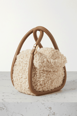 Wonton 20 Leather-Trimmed Shearling Tote from  Boyy