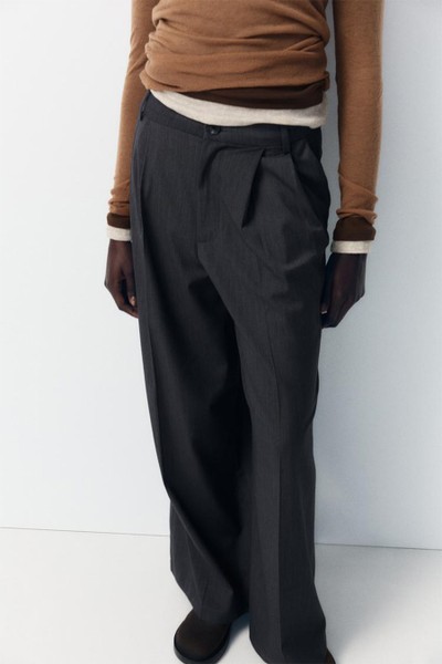 Trousers With Double Pleat from Zara