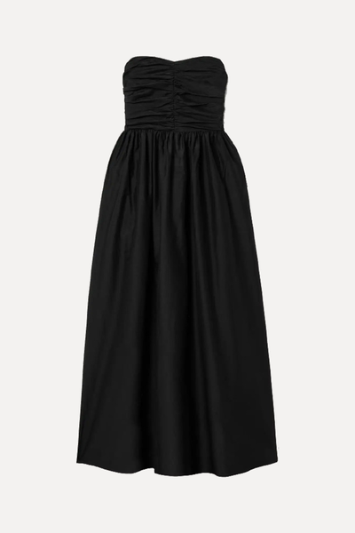 Organic Cotton & Silk-Blend Halterneck Midi Dress  from Matteau