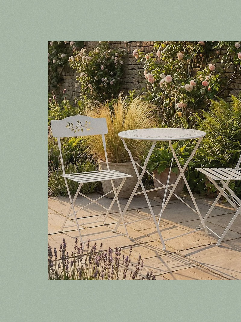 Metal Filigree Foldable Bistro Set