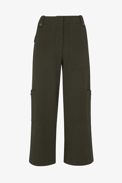 Ponte Cropped Mid-Rise Stretch-Woven Trousers from Whistles