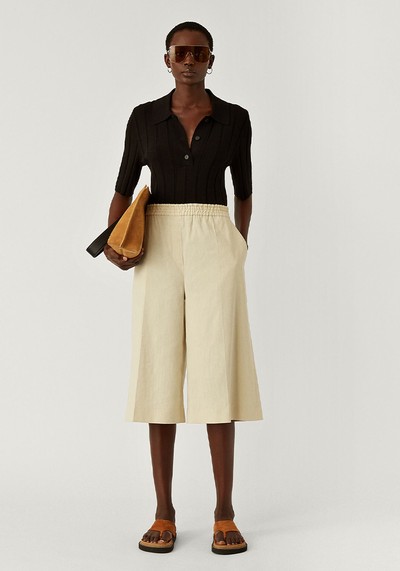 Stretch Linen Tan Shorts  from Joseph 