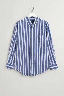 Oversized Wide Stripe Poplin Shirt from Gant
