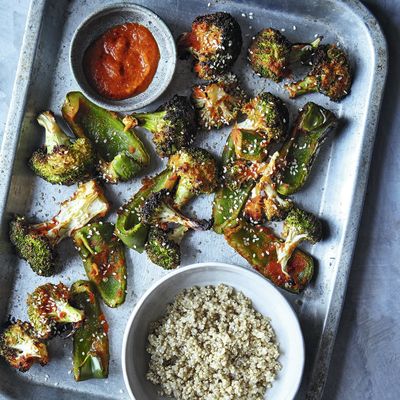Korean Barbecue Roasted Broccoli from 7 Day Vegan Challenge 