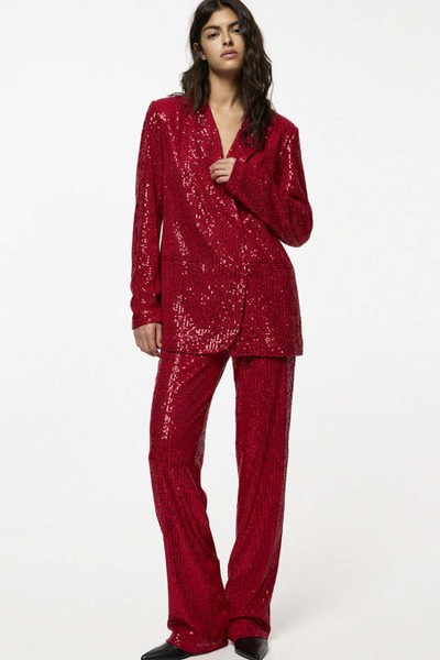 Straight Leg Sequin Trousers Co-Ord from Pull&Bear X Dixie D'Amelio