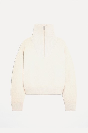 High-Collar Faux-Shearling Jumper from Oysho