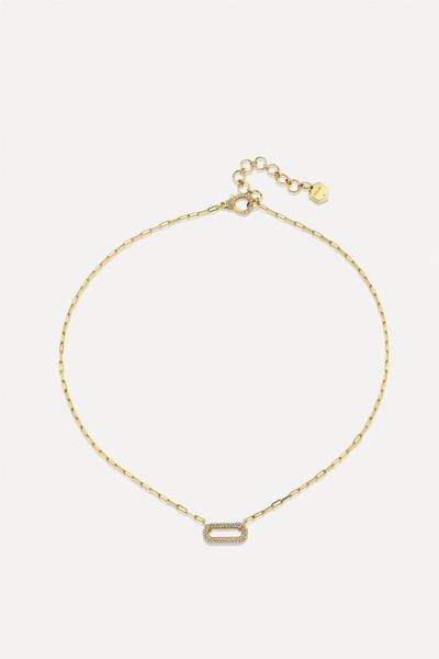 Ingle Diamond Pave Mini Cable Link Necklace