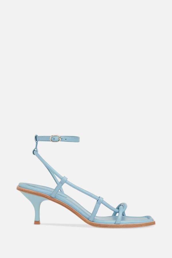 Mollie Twist Leather Strap Kitten Heel Sandals from Whistles