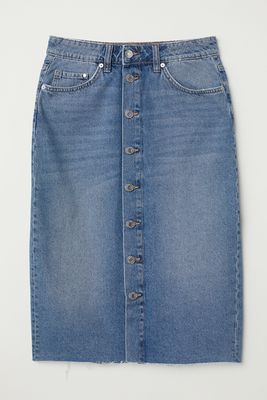 Knee Length Denim Skirt from H&M