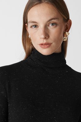 Annie Sparkle Polo Neck Knit from Whistles