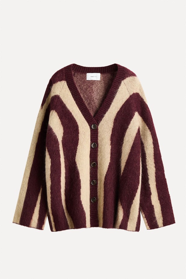Jacquard-Knit Mohair-Blend Cardigan from H&M