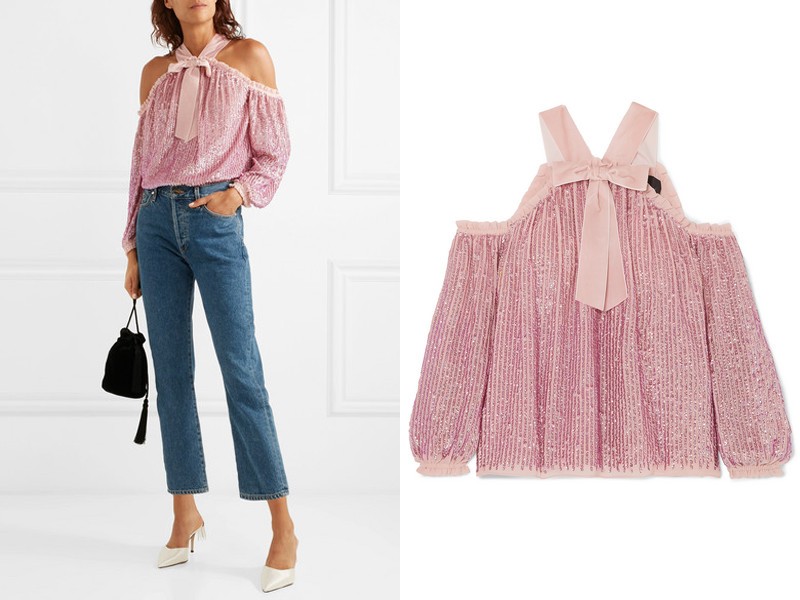 Sequinned Chiffon Top from Needle & Thread