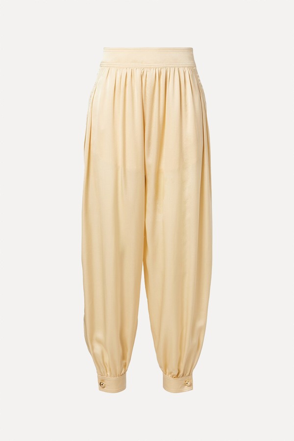 Como Silk Satin Tapered Pants from Zimmermann