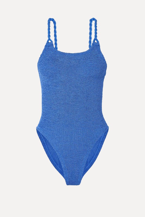 Camille Metallic Seersucker Swimsuit from HUNZA G