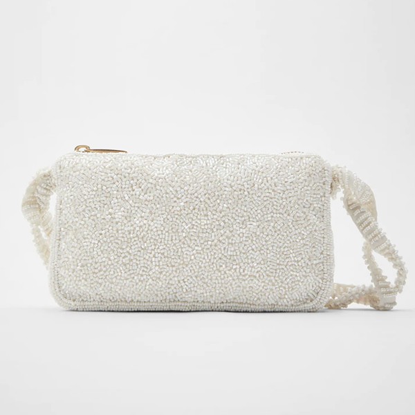 Mini Beaded Shoulder Bag from Zara