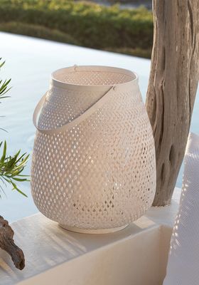 White Bamboo Lantern - Large